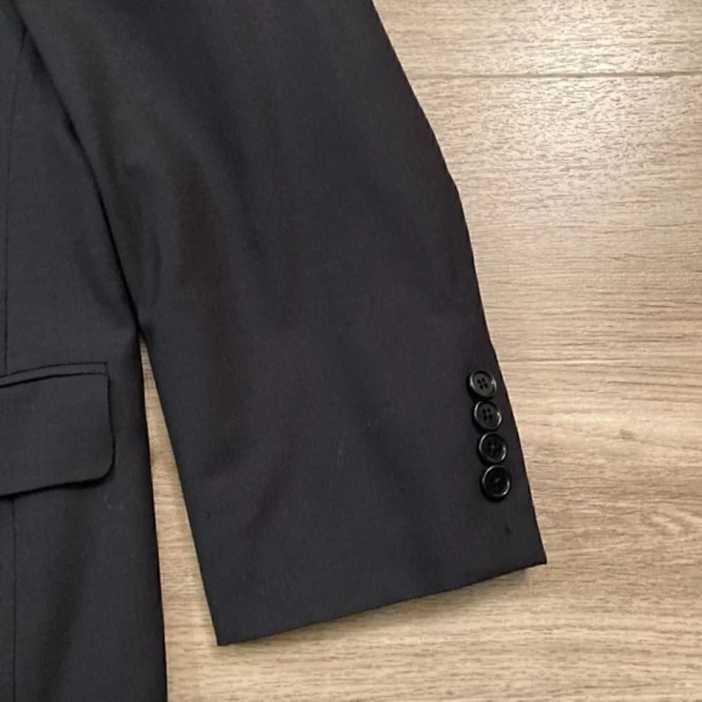 Brooks Brothers Men's 346 Black 3 Button Wool Blazer Size 41R